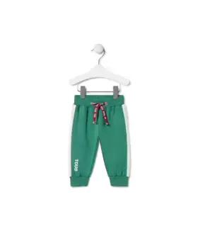 Однотонные спортивные брюки из хлопка с полосками Tous, зеленый