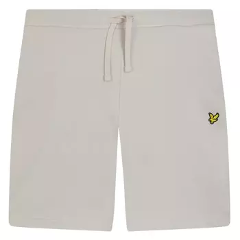 Однотонные спортивные шорты с закругленными краями Lyle & Scott, бежевый