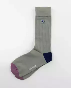 Однотонные светло-зеленые хлопковые носки унисекс El Ganso