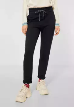 Однотонные тканевые брюки STREET ONE, черный
