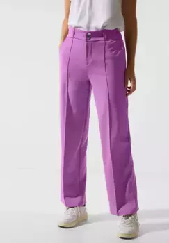 Однотонные тканевые брюки STREET ONE, цвет Meta Lilac