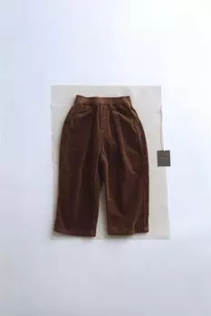 Однотонные вельветовые брюки ZARA, ириска