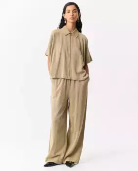 Однотонные женские эластичные брюки с карманами Parfois, цвет Kaki