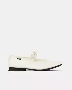 Однотонные женские балетки с пряжкой Camper, белый