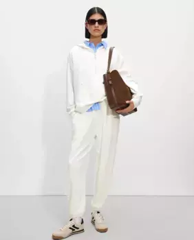 Однотонные женские брюки-джоггеры с эластичной резинкой на талии Parfois, белый