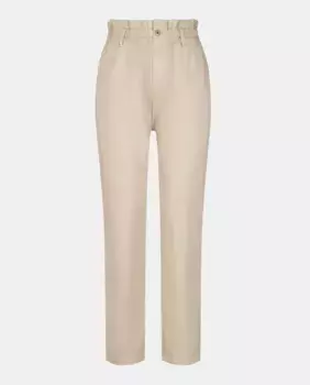 Однотонные женские брюки из бумажного пакета Easy Wear, бежевый