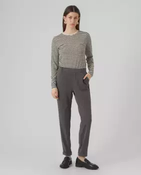 Однотонные женские брюки с нормальной талией Vero Moda, темно-серый