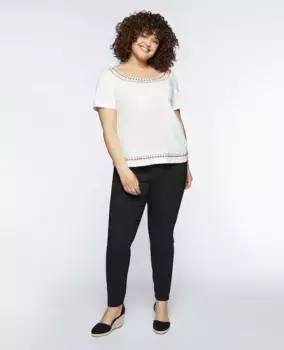 Однотонные женские джеггинсы с задними карманами Fiorella Rubino, черный