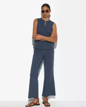 Однотонные женские классические брюки с боковой молнией Parfois, синий