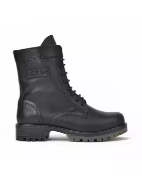 Однотонные женские кожаные ботинки со шнурками и боковой молнией Coronel Tapiocca, черный