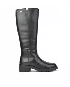 Однотонные женские кожаные ботинки средней длины на молнии Kangaroos, черный