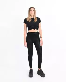 Однотонные женские леггинсы с завышенной талией Lili Sidonio, черный