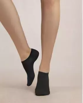 Однотонные женские носки Bleufort до щиколотки, черный