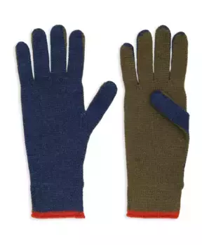 Однотонные женские перчатки с контрастными деталями. Gallo, мультиколор