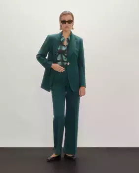 Однотонные женские прямые брюки Woman Limited El Corte Ingls, зеленый