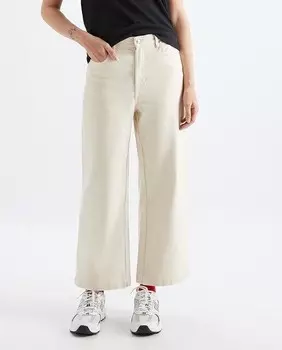 Однотонные женские расклешенные брюки со шлевками для ремня Loreak Mendian, светло-бежевый