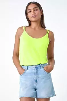 Однотонный эластичный жилет с двойными бретелями Roman, зеленый