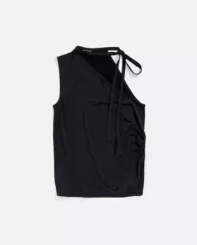 Однотонный асимметричный женский топ Bimba y Lola, черный