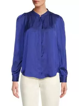 Однотонный атласный топ Touchy Zadig & Voltaire, синий