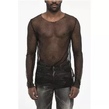 Однотонный ажурный топ Dsquared2, Black