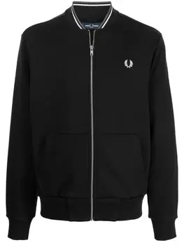 Однотонный бомбер Fred Perry, черный