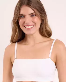 Однотонный бюстгальтер-бандо с подкладкой Ro de Sol, белый