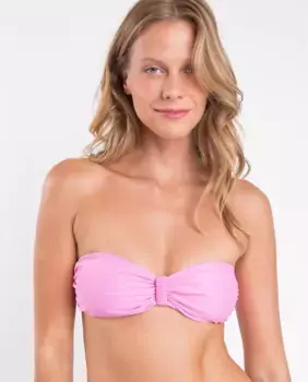 Однотонный бюстгальтер-бандо с подкладкой Ro de Sol, розовый