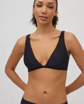 Однотонный бюстгальтер-бикини с треугольными чашечками и подкладкой Ysabel Mora, черный