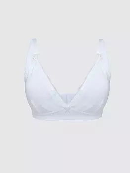 Однотонный бюстгальтер для кормления без косточек и без подкладок LCW DREAM, оптический белый