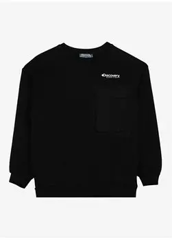 Однотонный черный свитшот для мальчика D3WB-SWT14 Discovery Expedition, черный