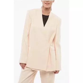 Однотонный двубортный блейзер LAHARI с боковыми разрезами Loulou Studio, Multicolor