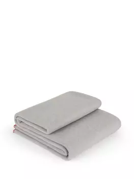 Однотонный флисовый плед с бахромой Coincasa, серый