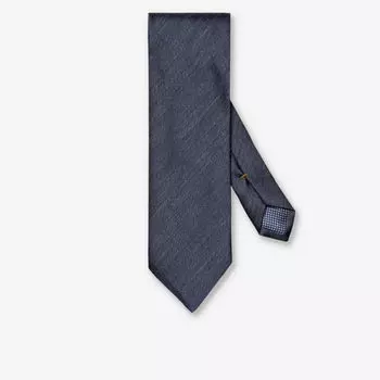 Однотонный галстук из смесового шелка Eton, синий