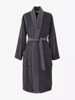 Однотонный халат Hugo Boss Home, серый
