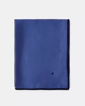 Однотонный хлопковый шарф темно-синего цвета Latouche, темно-синий