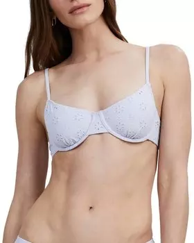 Однотонный и полосатый топ бикини Daphne Solid & Striped, фиолетовый