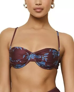 Однотонный и полосатый топ бикини Miranda Solid & Striped, фиолетовый