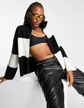 Однотонный кардиган на молнии ASOS DESIGN