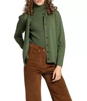 Однотонный кардиган зеленого цвета IVKO