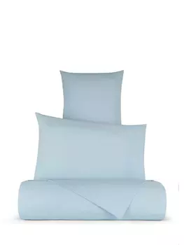 Однотонный комплект пододеяльников из перкаля и хлопка Coincasa, голубой