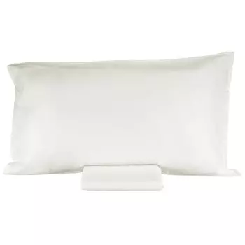 Однотонный комплект постельного белья с простынью из хлопкового перкаля - Arianna Fazzini, крем, односпальный