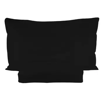 Однотонный комплект постельного белья с пододеяльником из хлопкового перкаля - Arianna Fazzini, черный, двуспальный