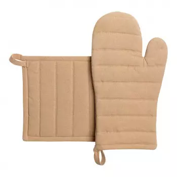 Однотонный комплект прихватки и перчатки из переработанного хлопка - Jona Winkler, корда