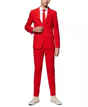 Однотонный костюм Devil OppoSuits, красный