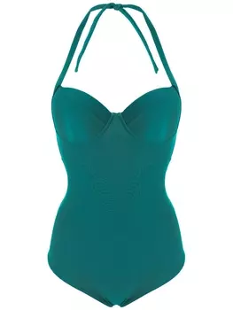 Однотонный купальник Amir Slama, зеленый