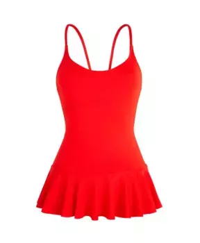 Однотонный купальник с юбкой для женщин Vilebrequin, красный