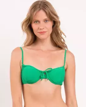 Однотонный лиф бикини-балконет с подкладкой Ro de Sol, зеленый