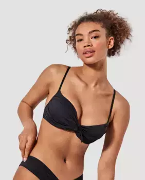 Однотонный лиф бикини пуш-ап Gisela, черный