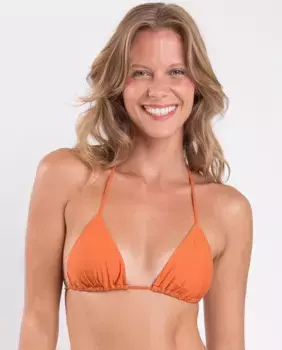 Однотонный лиф бикини с треугольными чашечками и мягкой подкладкой Ro de Sol, оранжевый