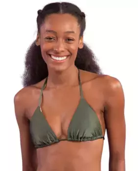 Однотонный лиф бикини с треугольными чашечками и мягкой подкладкой Ro de Sol, цвет Kaki